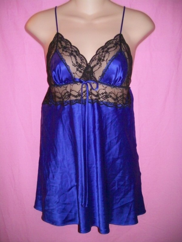VS_Very_Sexy_Satin_Lace_Babydoll_Blue