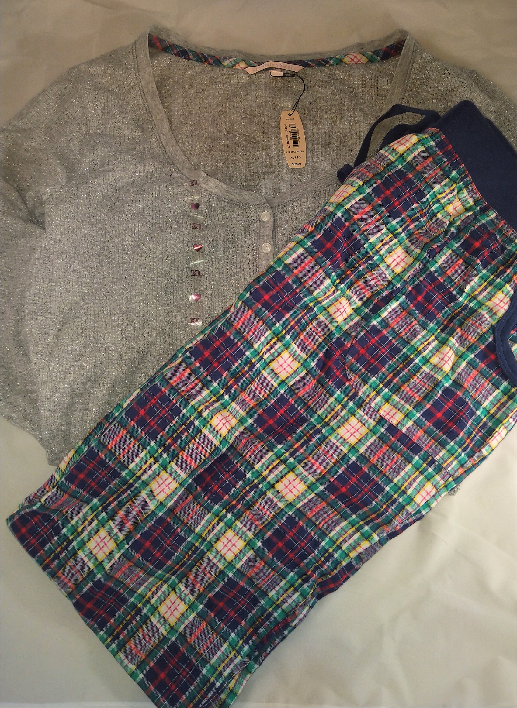 dreamer henley grey blue plaid