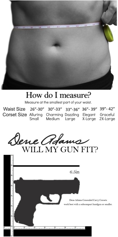Dene_Adams_Corset_Gun_Holster_Size_gun_chart