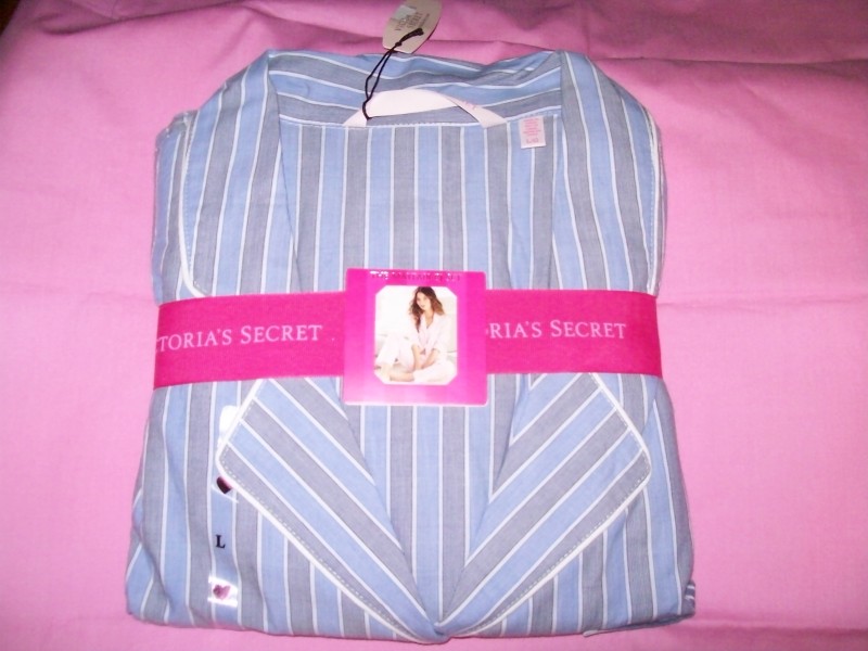 Victorias_Secret_Mayfair_Sleepwear_Pajamas_Blue_Stripes