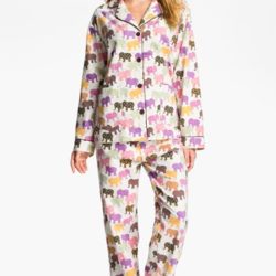 p.j. salvage flannel sleepwear white elephants