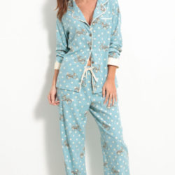 munki munki love bikes flannel pajamas