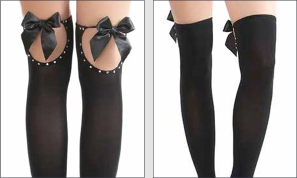 Seven Til Midnight Opaque Thigh Highs 20403 t