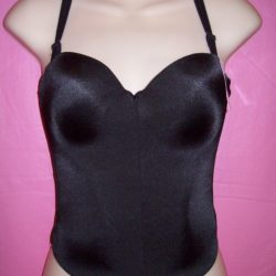 elegant longline bustier black