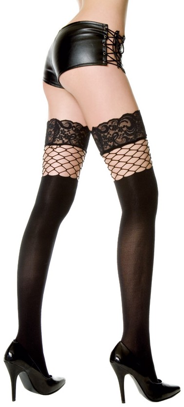 lace top thigh highs